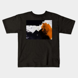 Minimal Orange on Black Kids T-Shirt